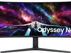 SAMSUNG 57" Odyssey Neo G9 Series Dual 4K UHD 1000R Curved Gaming Monitor, 240Hz, 1ms with DisplayPort 2.1, Quantum Mini-LED, DisplayHDR 1000, AMD FreeSync Premium Pro, LS57CG952NNXZA, 2023